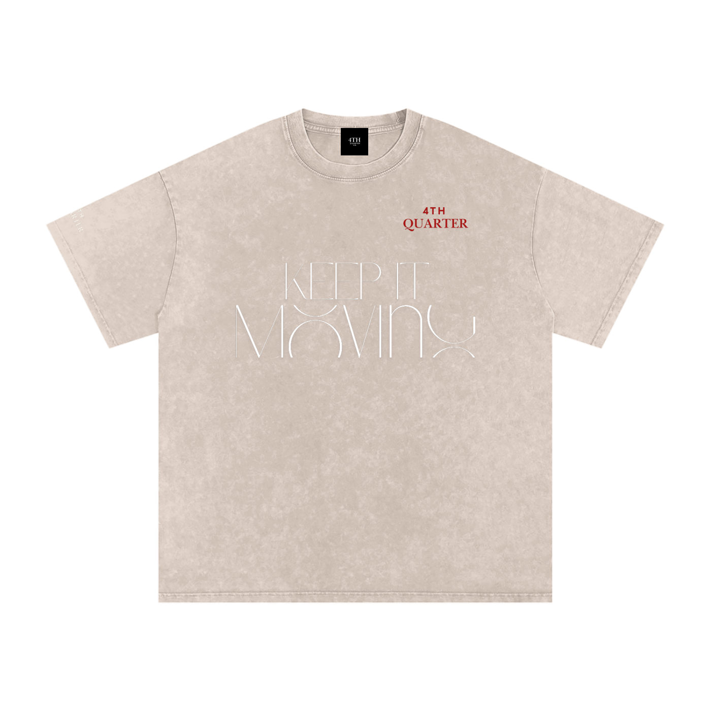 Keep IT Moving Snow Washed Oversized Cotton T-Shirt