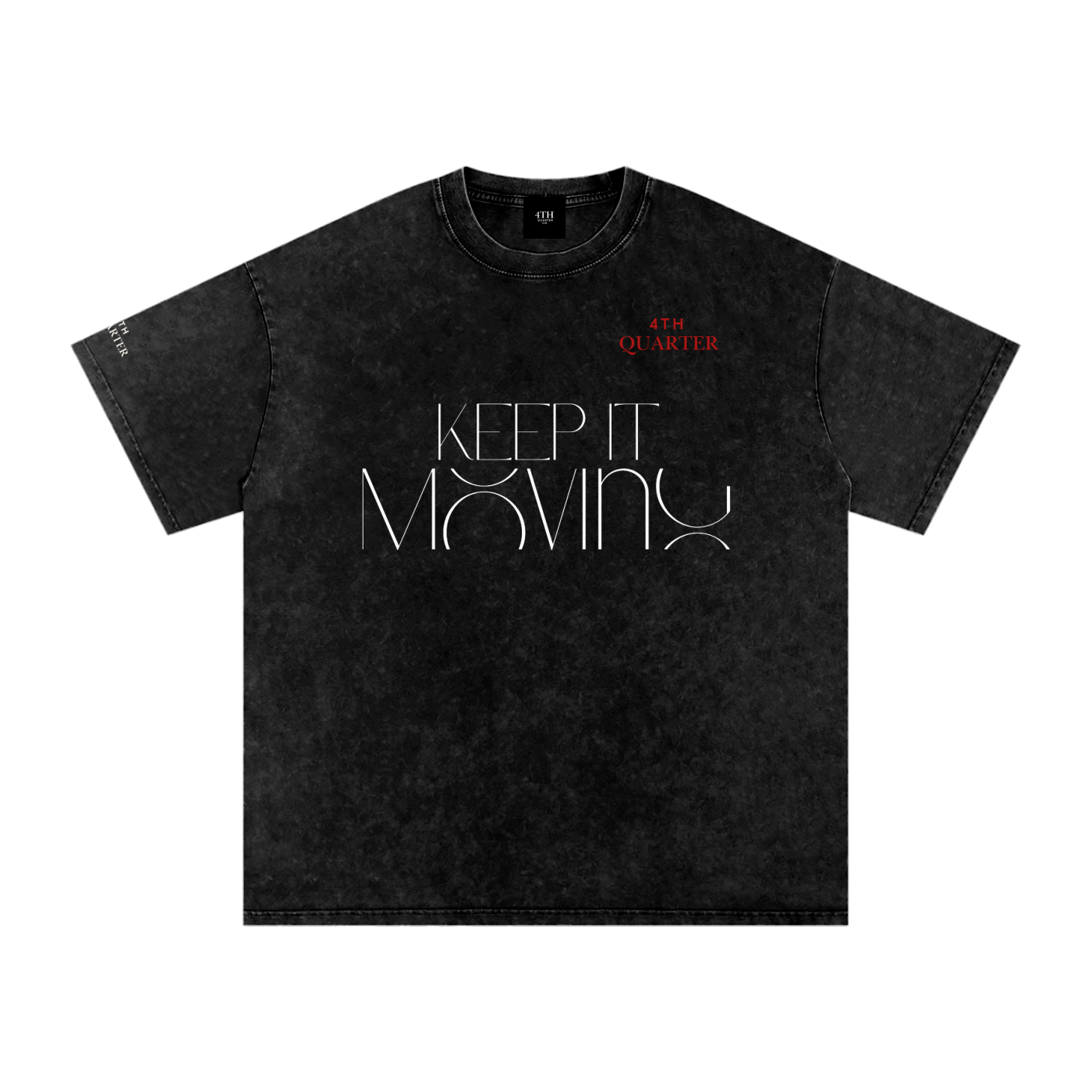 Keep IT Moving Snow Washed Oversized Cotton T-Shirt