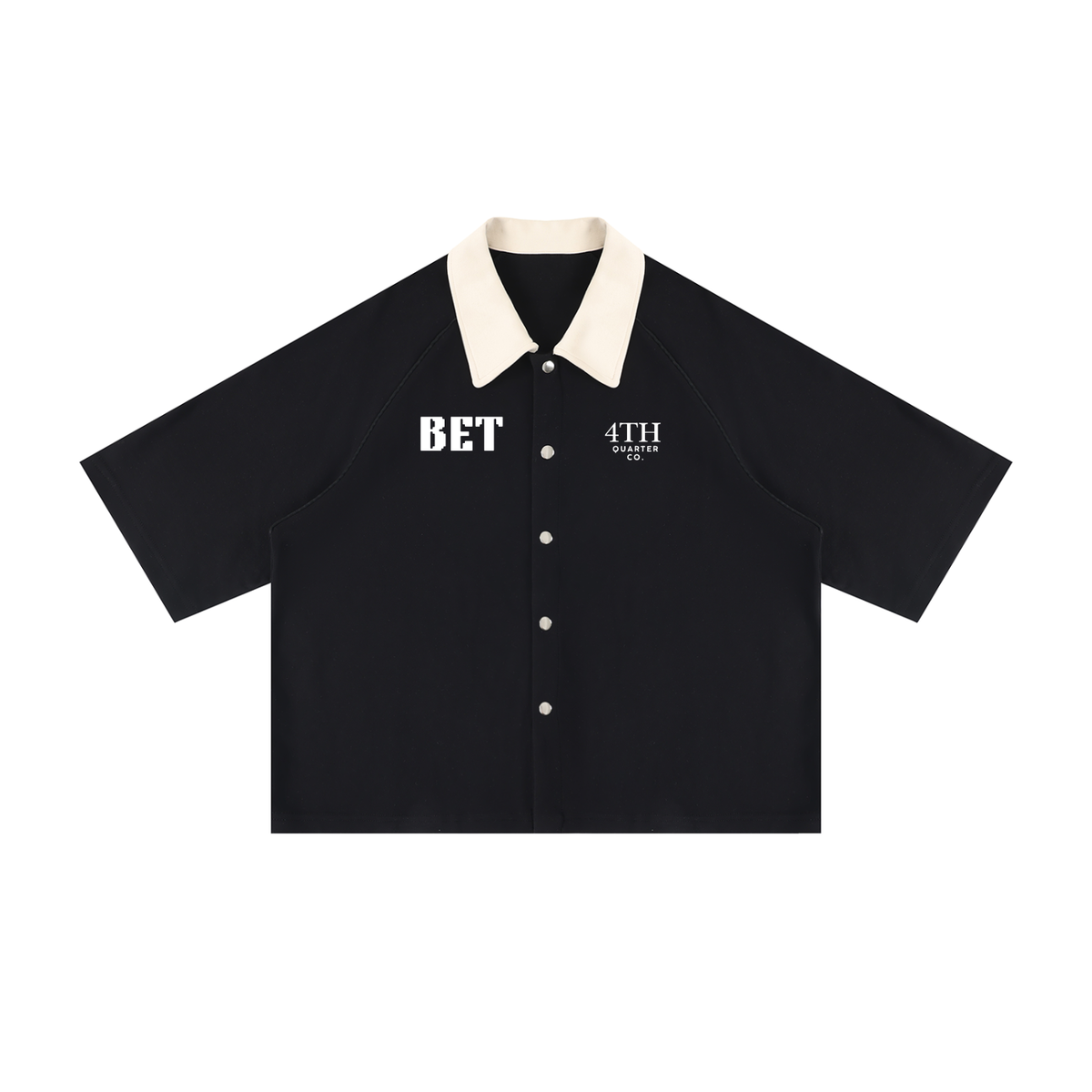 Boxy Short Sleeve Button-Up Shirt