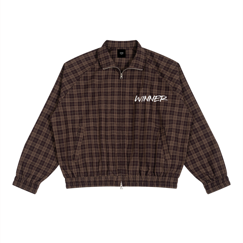 Unisex Plaid Full-Zip Track Jacket