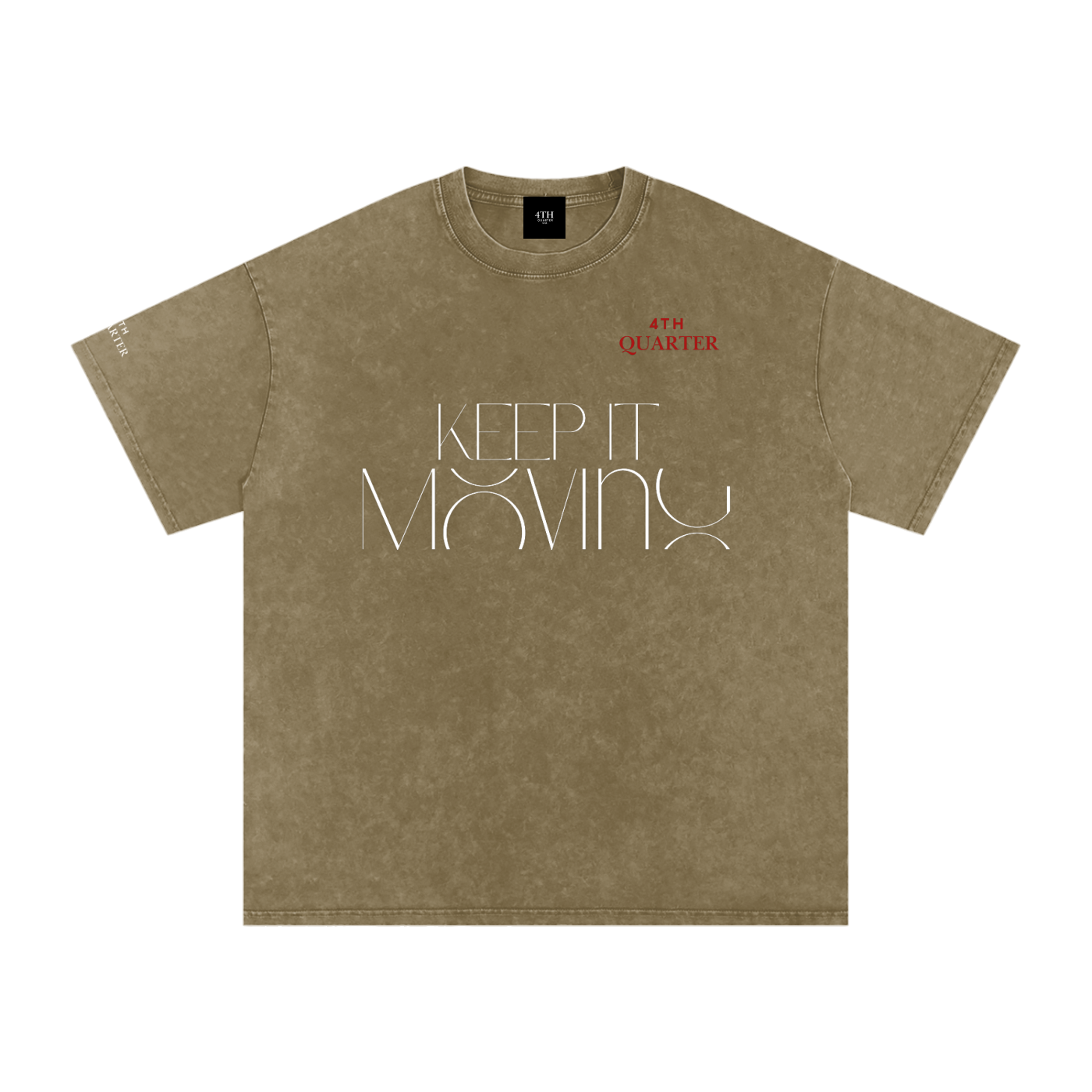 Keep IT Moving Snow Washed Oversized Cotton T-Shirt