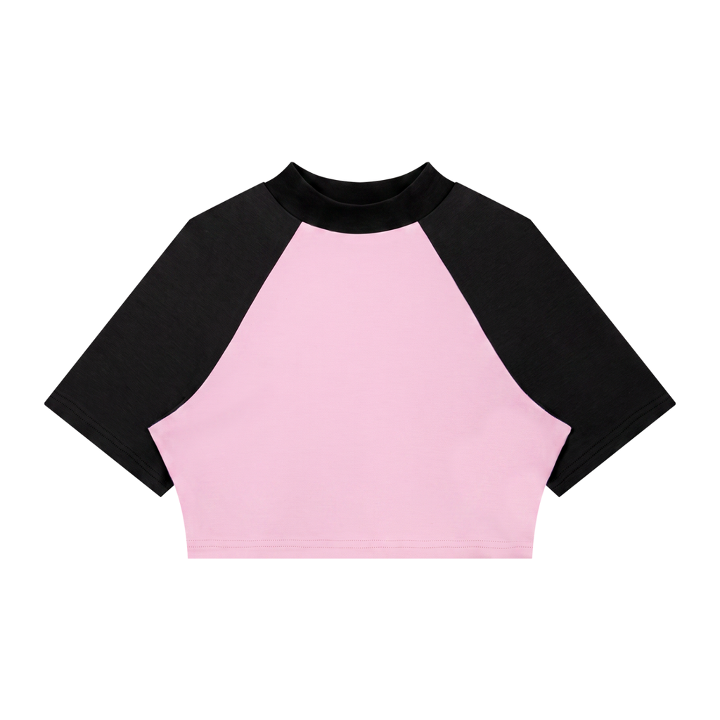 Women’s Color Block Raglan Crop T-Shirt