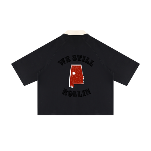 Boxy Short Sleeve Button-Up Shirt