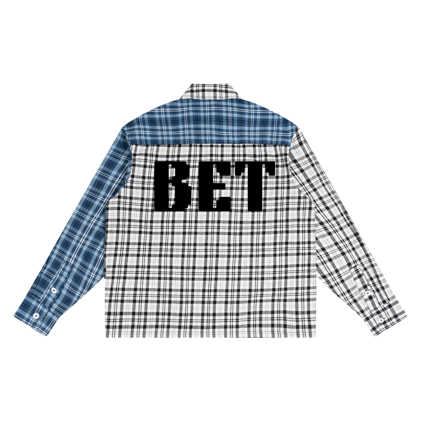 Unisex Oversized Plaid Color Block Shirt