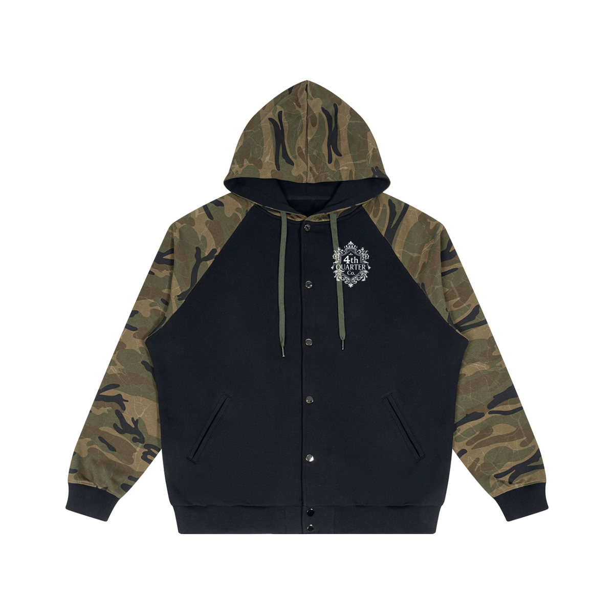Camo-Splice Raglan Zip Hoodie