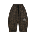 Unisex Leopard Barrel Leg Sweatpants