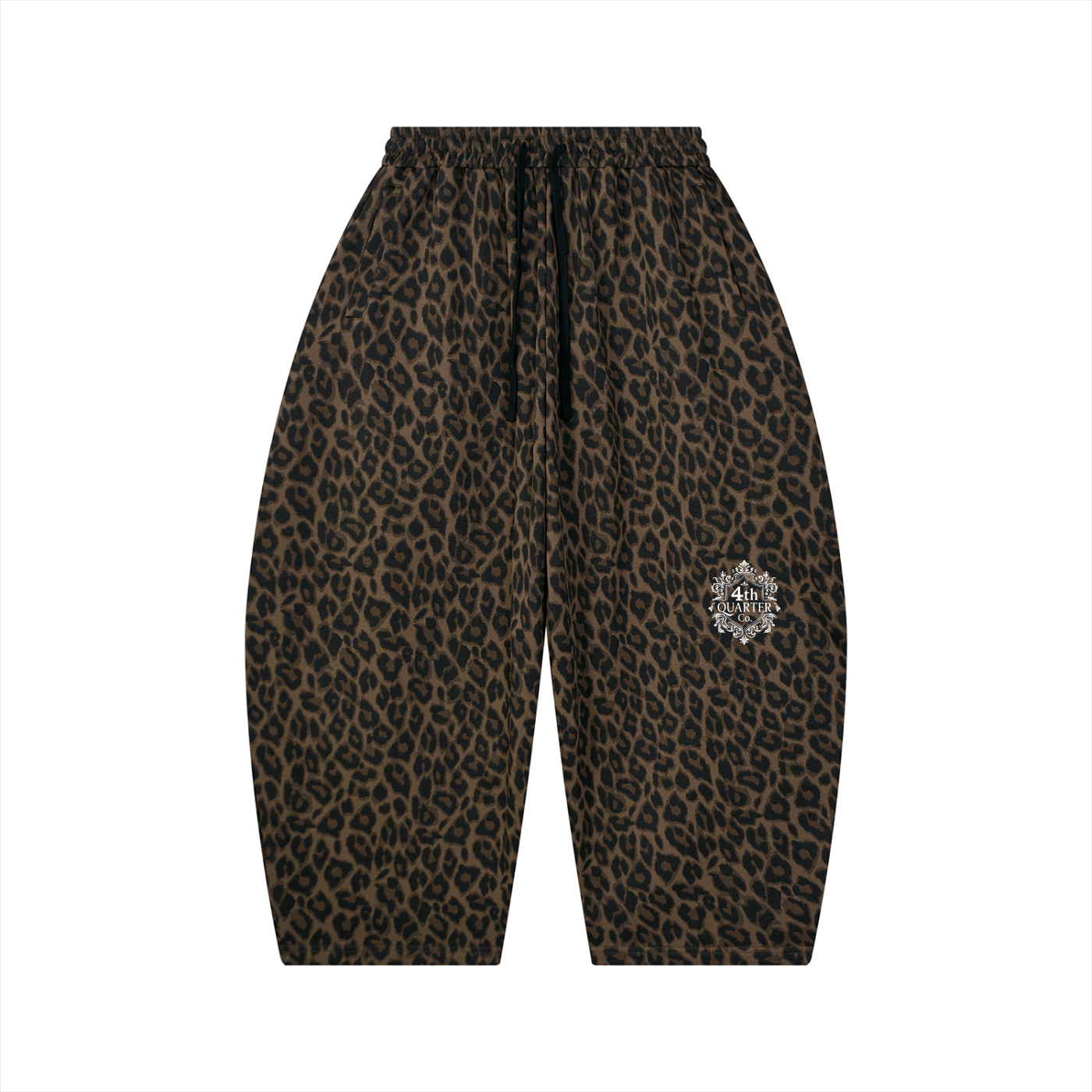 Unisex Leopard Barrel Leg Sweatpants