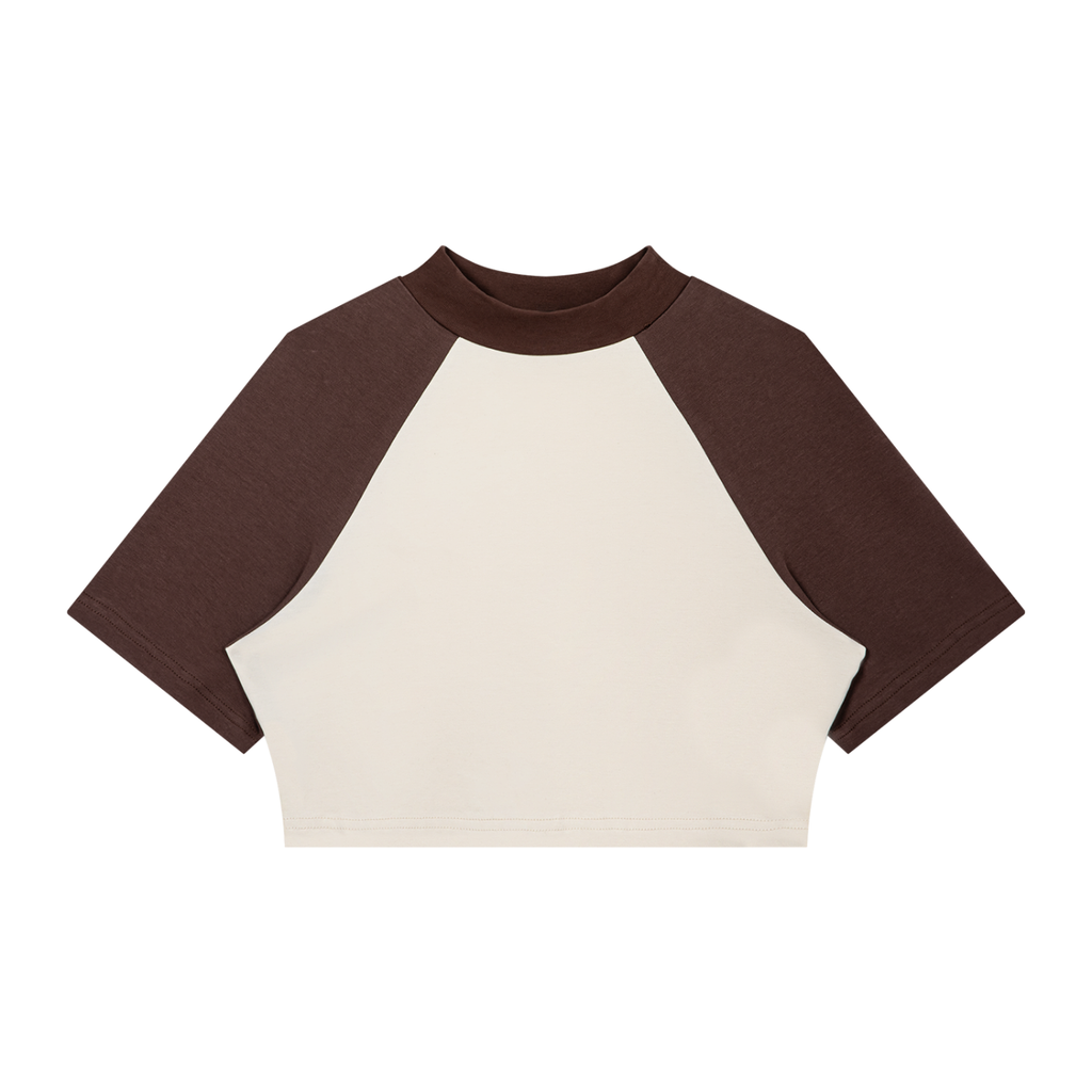 Women’s Color Block Raglan Crop T-Shirt