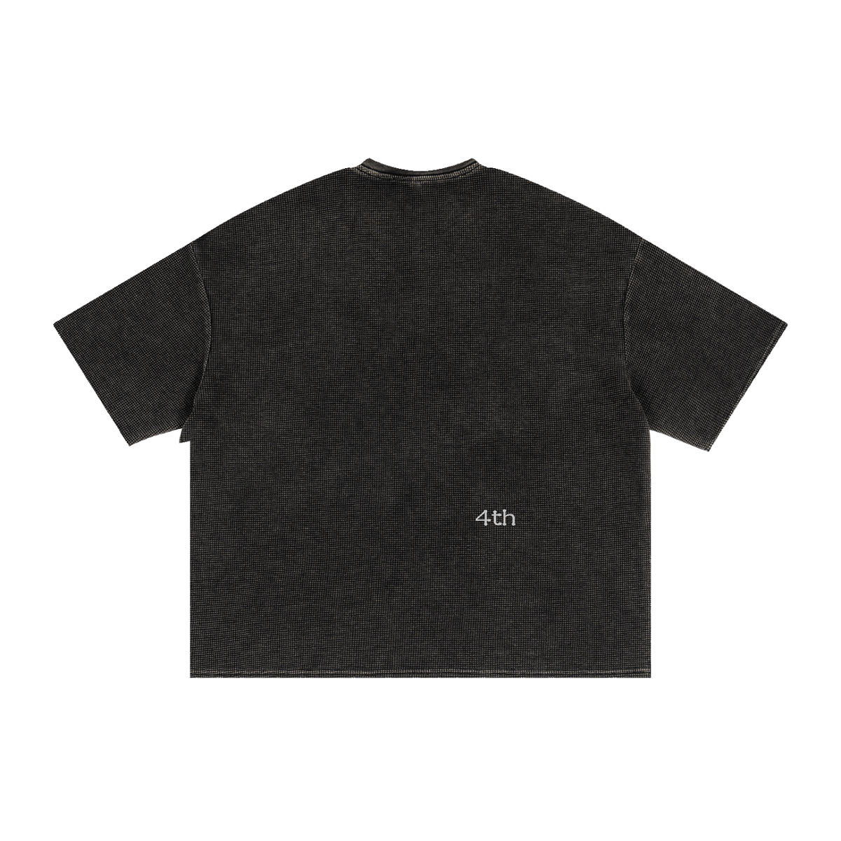 Textured Waffle Washed Boxy T-Shirt