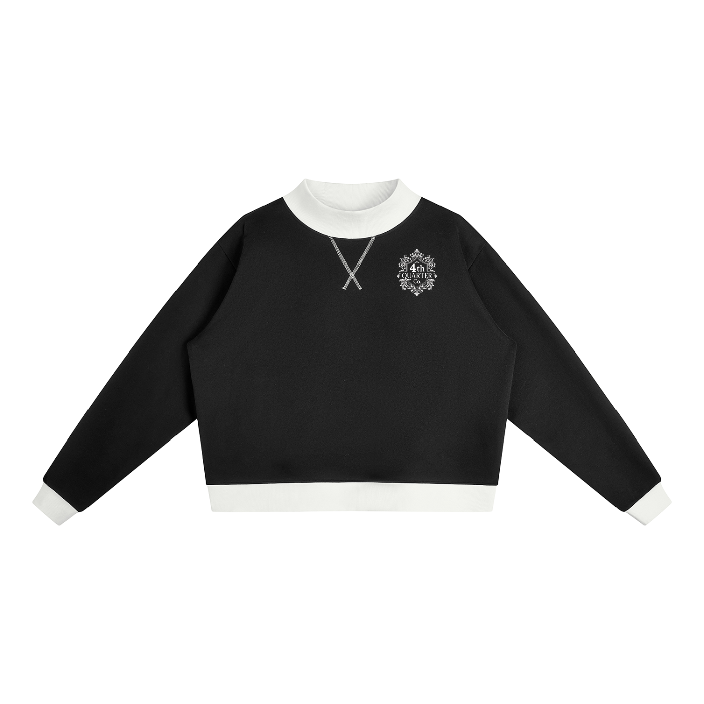 Women’s Mock Neck Crewneck Sweatshirt