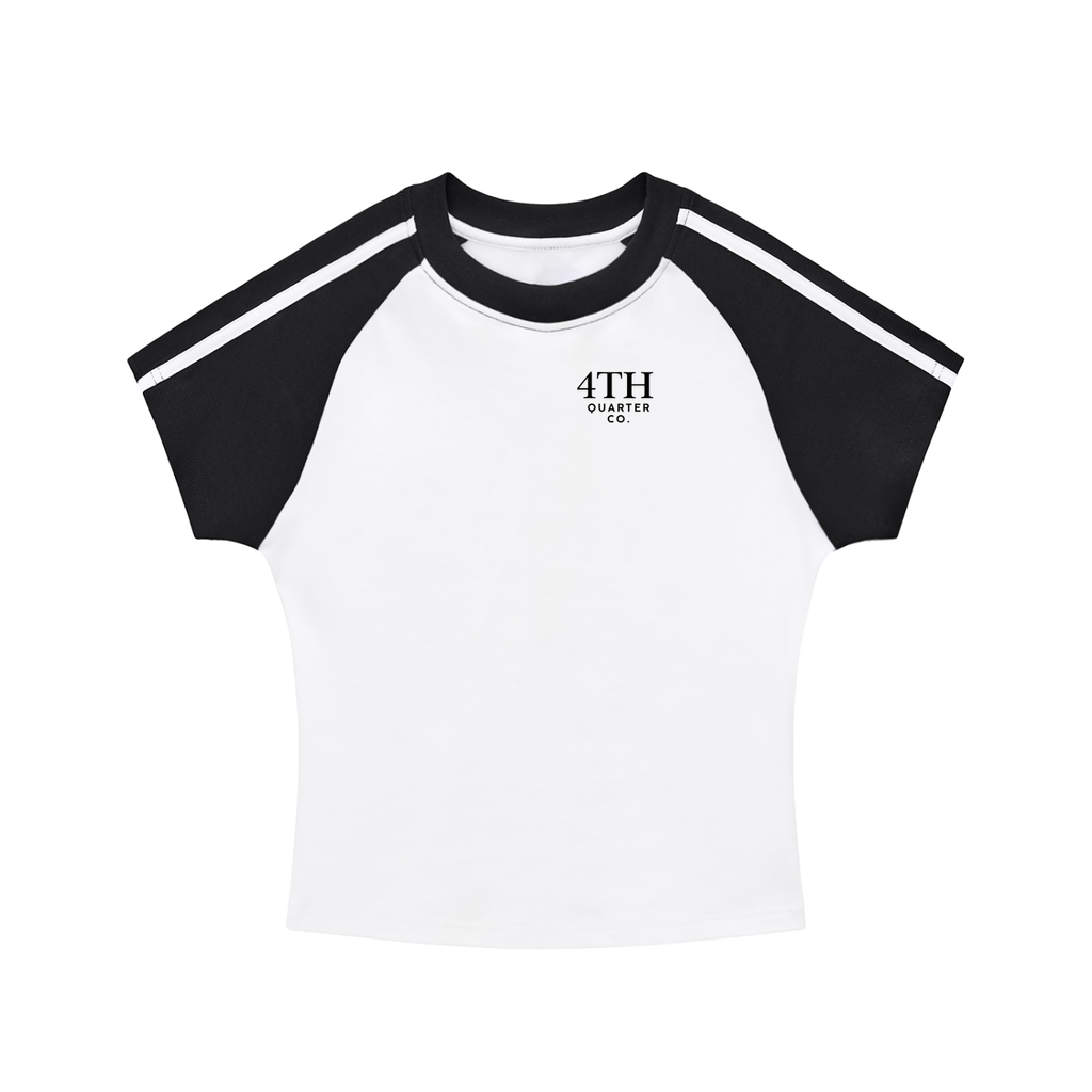 Contrast Stripes Bodycon Raglan  Sleeve T-Shirt