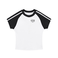 Contrast Stripes Bodycon Raglan  Sleeve T-Shirt