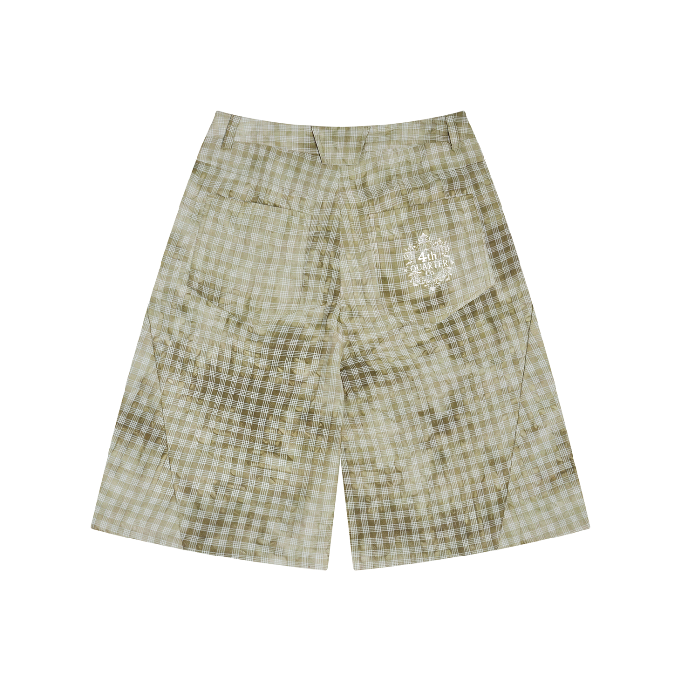 Unisex Vintage Wash Plaid Shorts