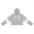 Women’s Cropped Lace-Panel Hoodie