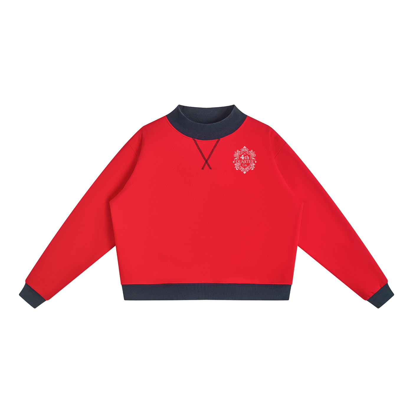 Women’s Mock Neck Crewneck Sweatshirt