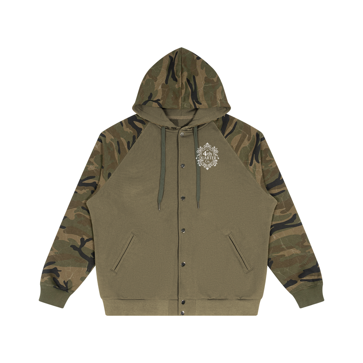 Camo-Splice Raglan Zip Hoodie