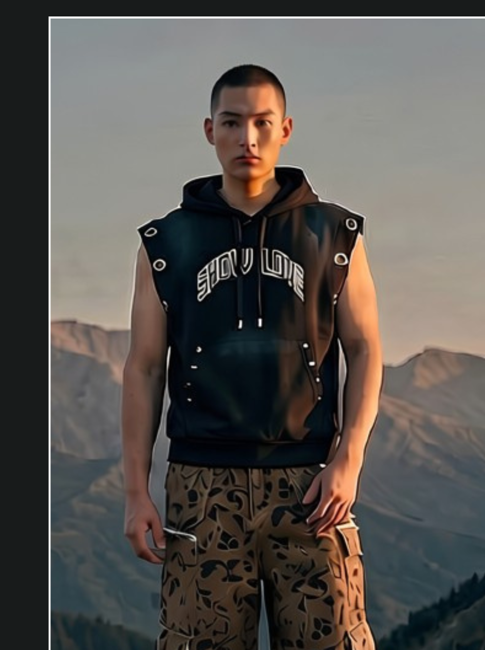 Unisex Vintage Wash Sun Fade Sleeveless Hoodie
