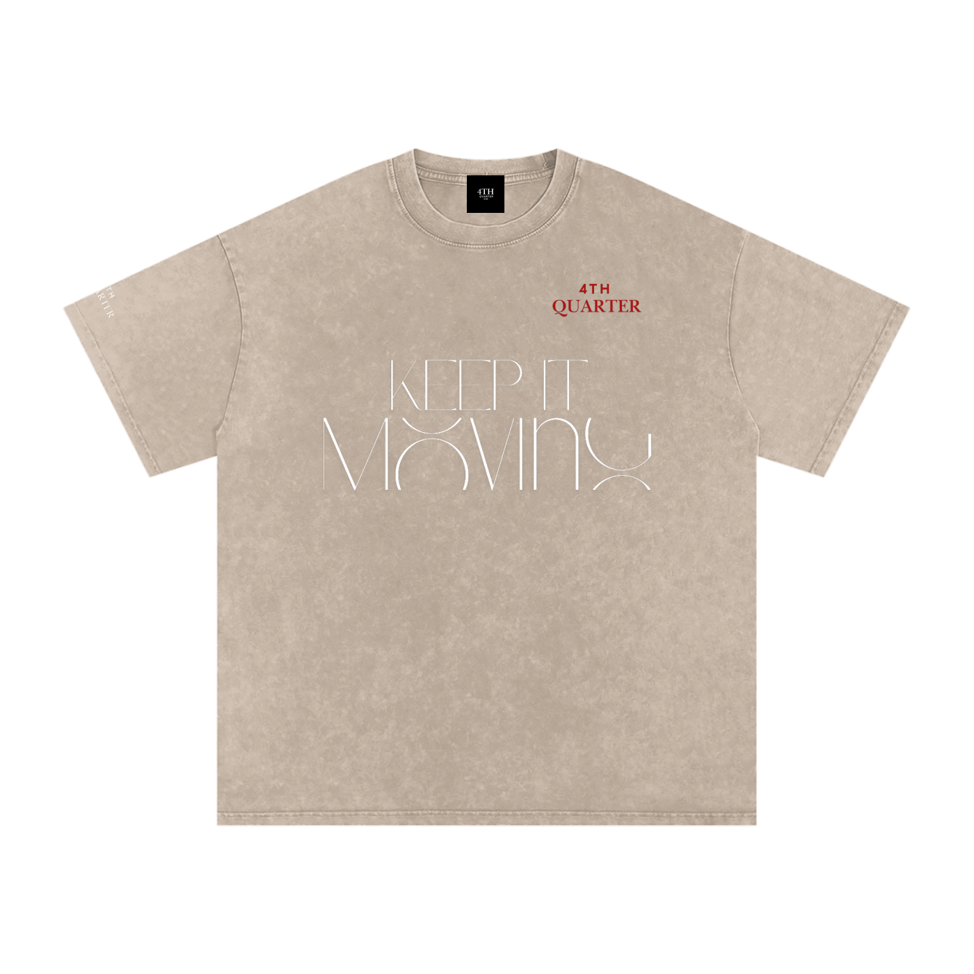 Keep IT Moving Snow Washed Oversized Cotton T-Shirt