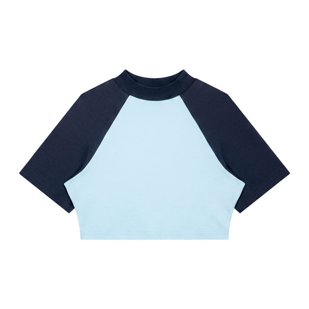Women’s Color Block Raglan Crop T-Shirt