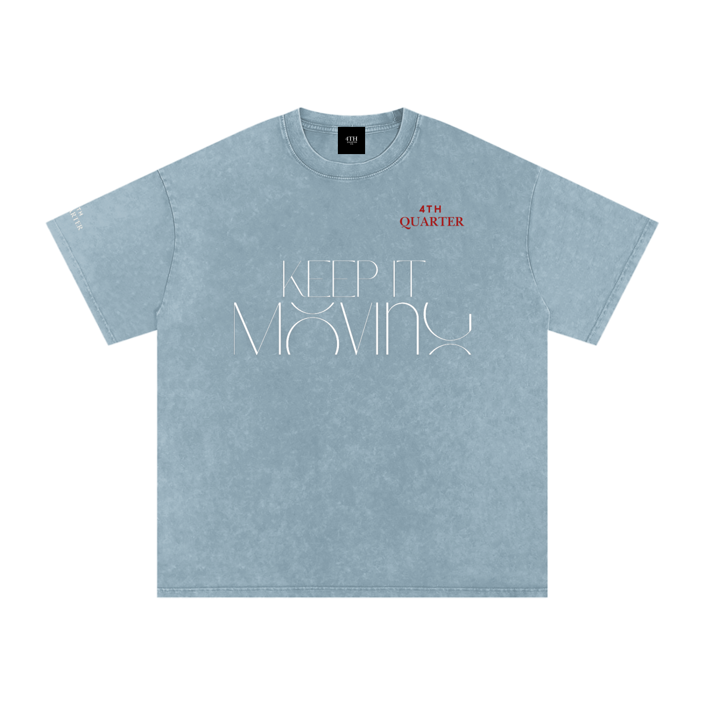 Keep IT Moving Snow Washed Oversized Cotton T-Shirt