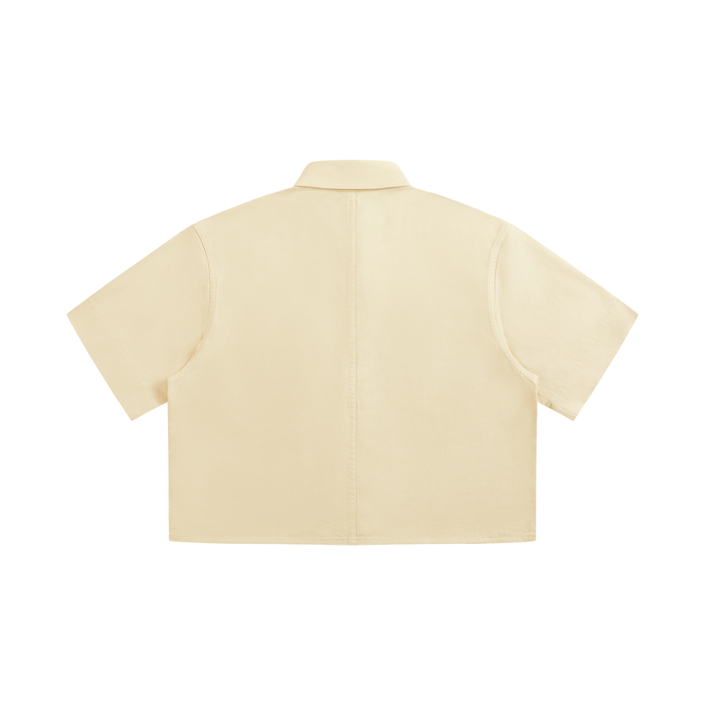 Women’s Button-Up Crop Short Sleeve Shirt