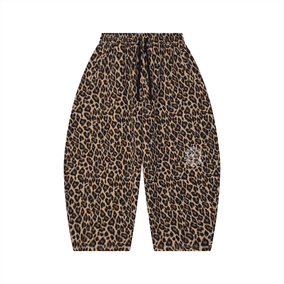 Unisex Leopard Barrel Leg Sweatpants