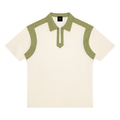 Unisex Color Block Quarter Zip Polo Shirt