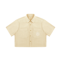 Women’s Button-Up Crop Short Sleeve Shirt
