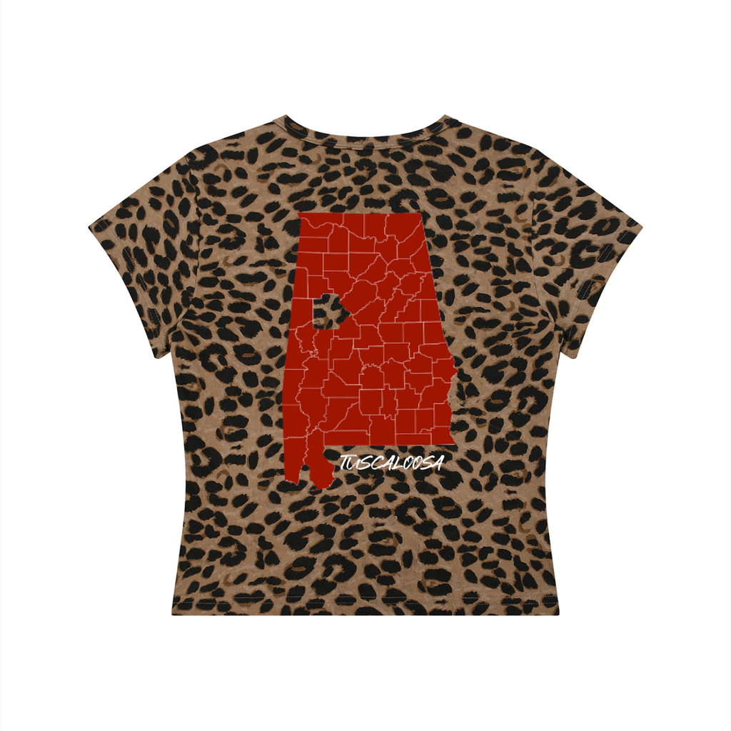 Women’s Leopard Print Crop T-Shirt