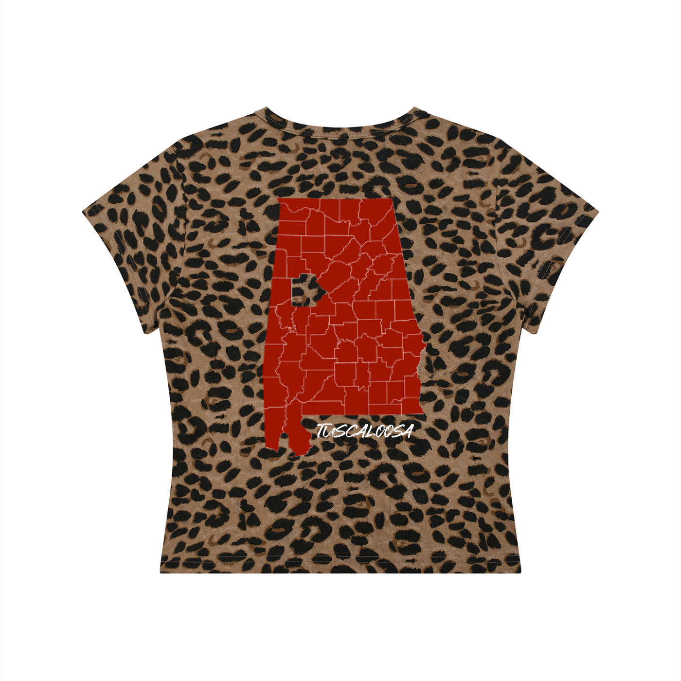 Women’s Leopard Print Crop T-Shirt