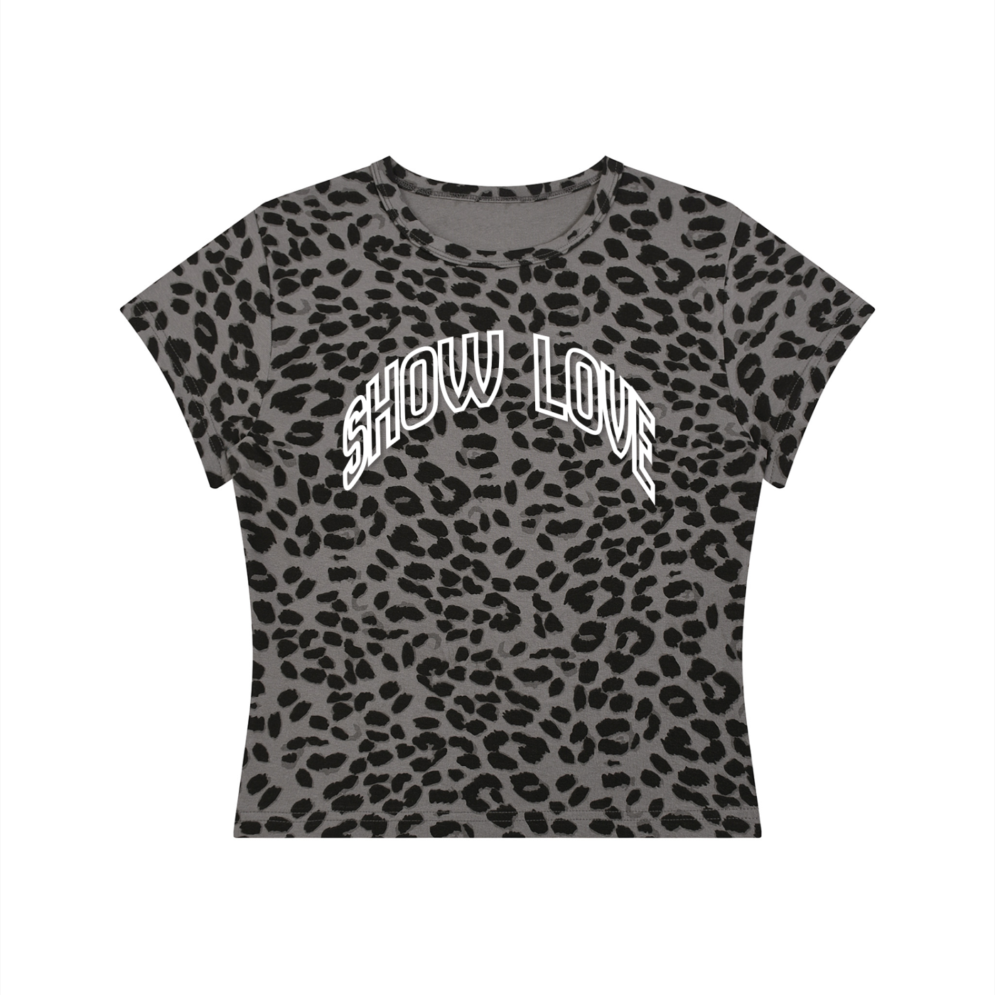 Women’s Leopard Print Crop T-Shirt