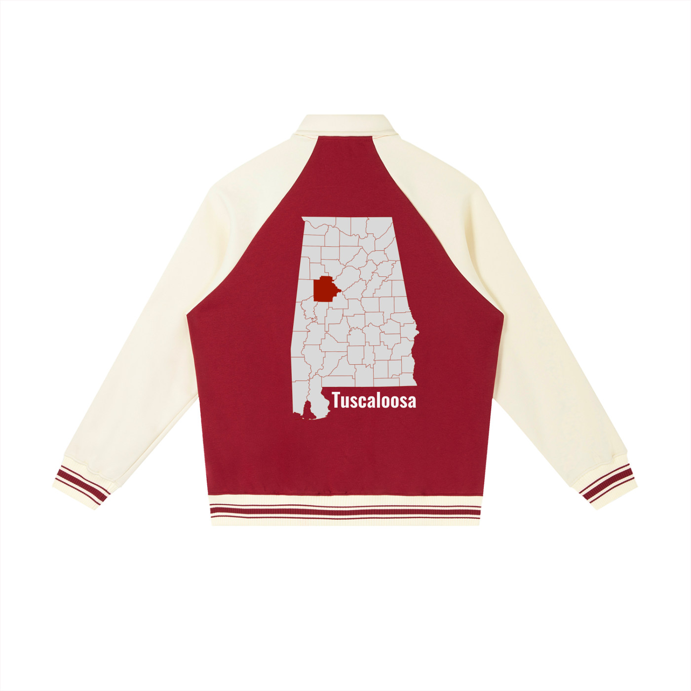 Contrast Raglan Sleeve Baseball Jacket