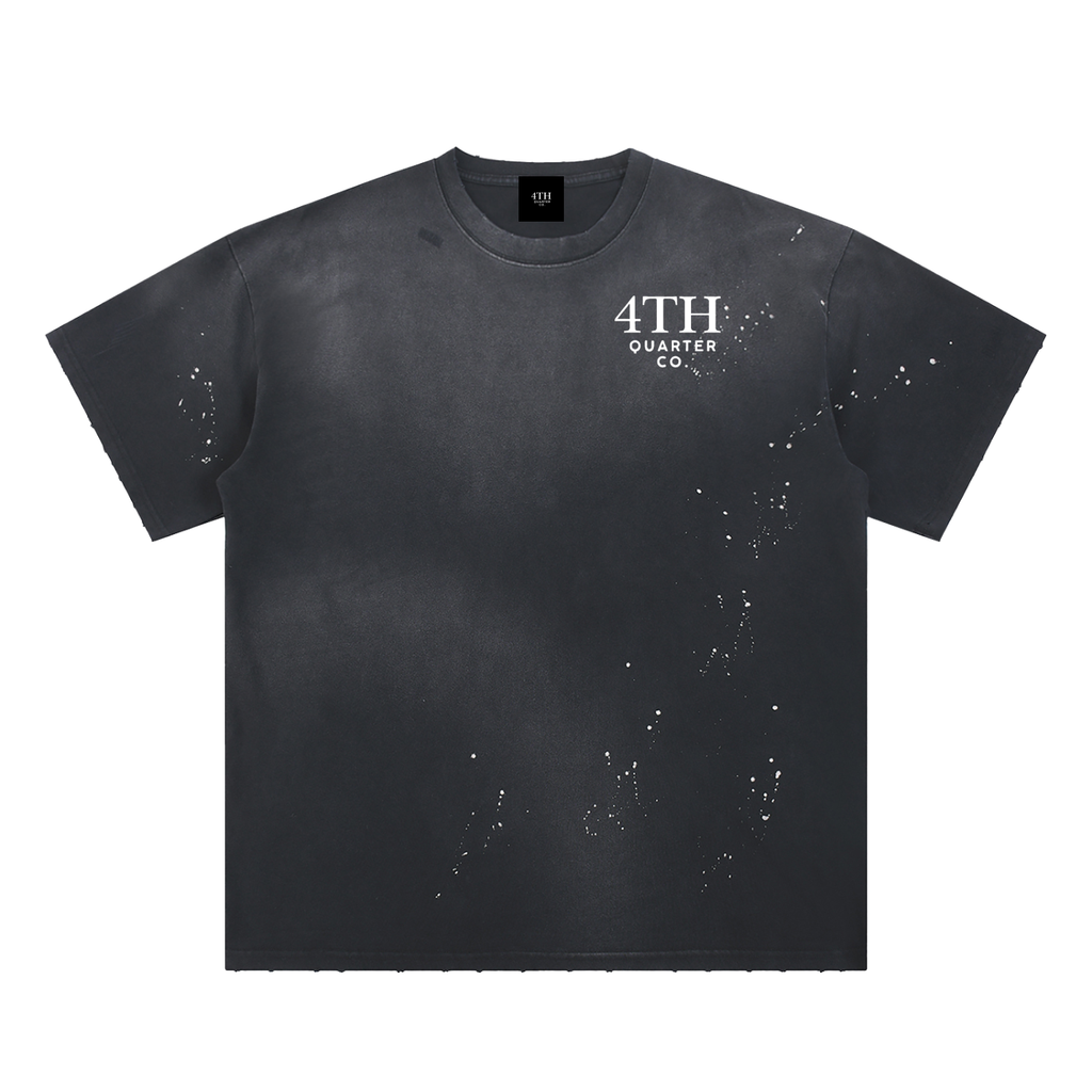 Tuscaloosa - On the Map -Hand-Frayed Sunfade Paint Splatter T-Shirt