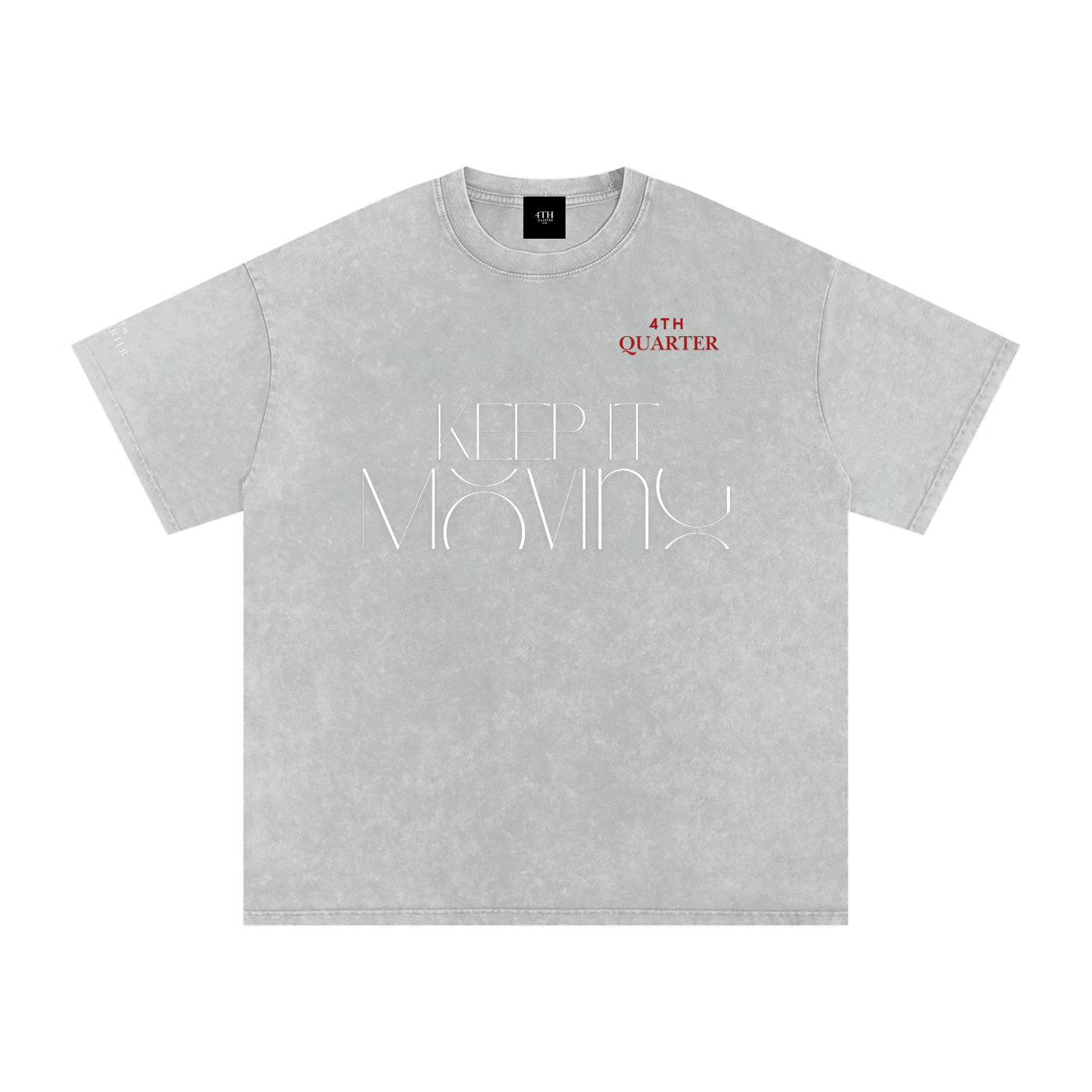 Keep IT Moving Snow Washed Oversized Cotton T-Shirt