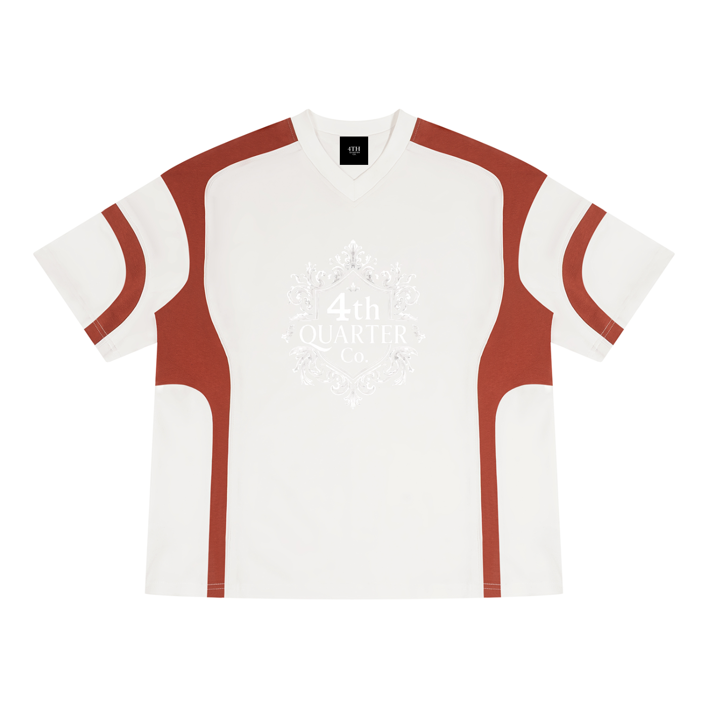 Unisex Color Block V-Neck T-Shirt