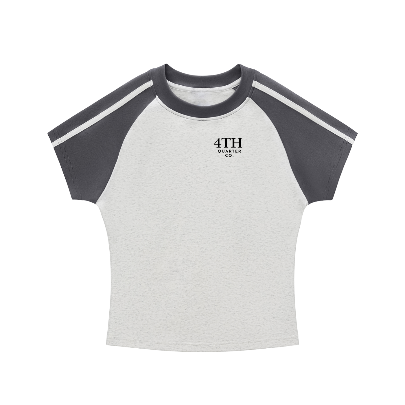 Contrast Stripes Bodycon Raglan  Sleeve T-Shirt