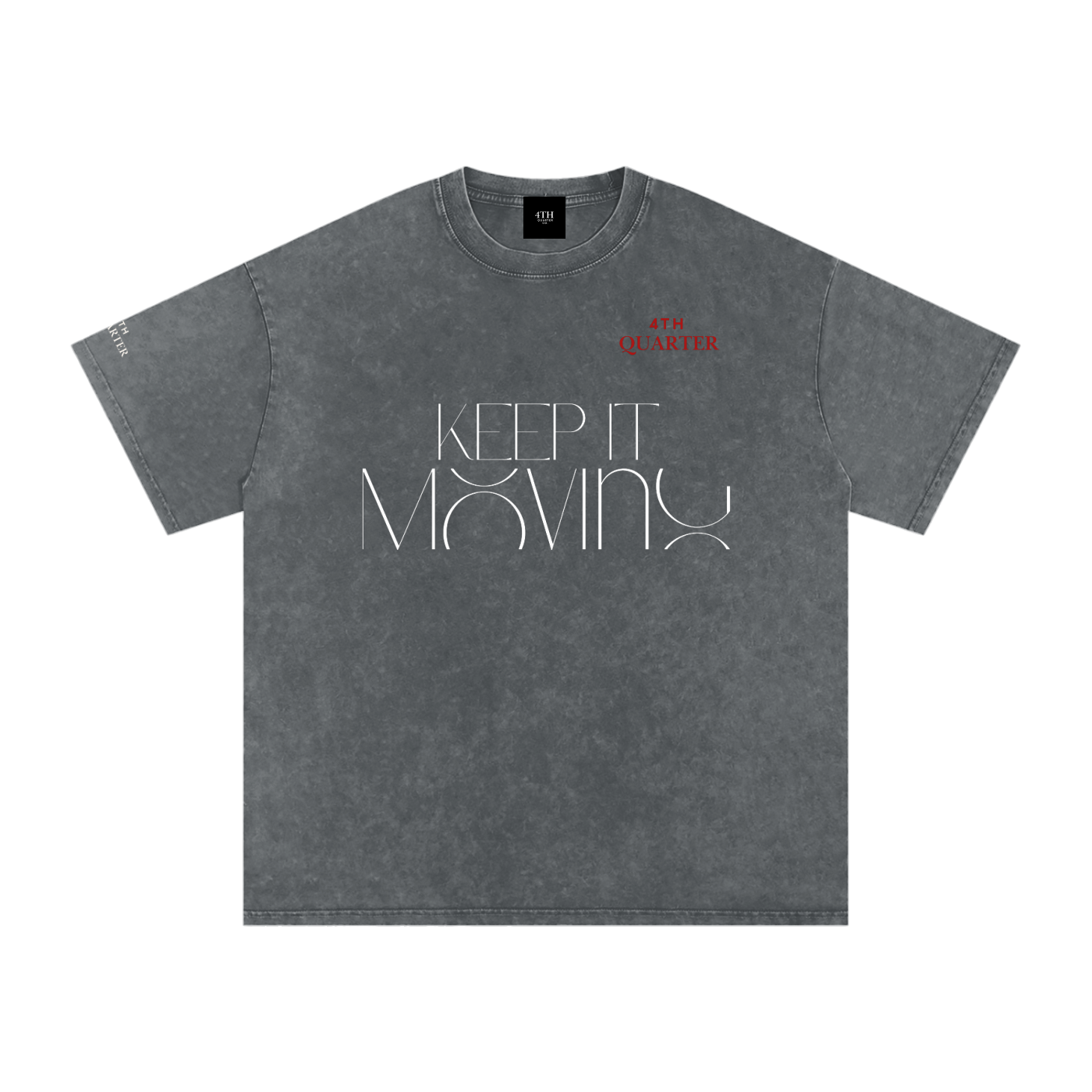 Keep IT Moving Snow Washed Oversized Cotton T-Shirt