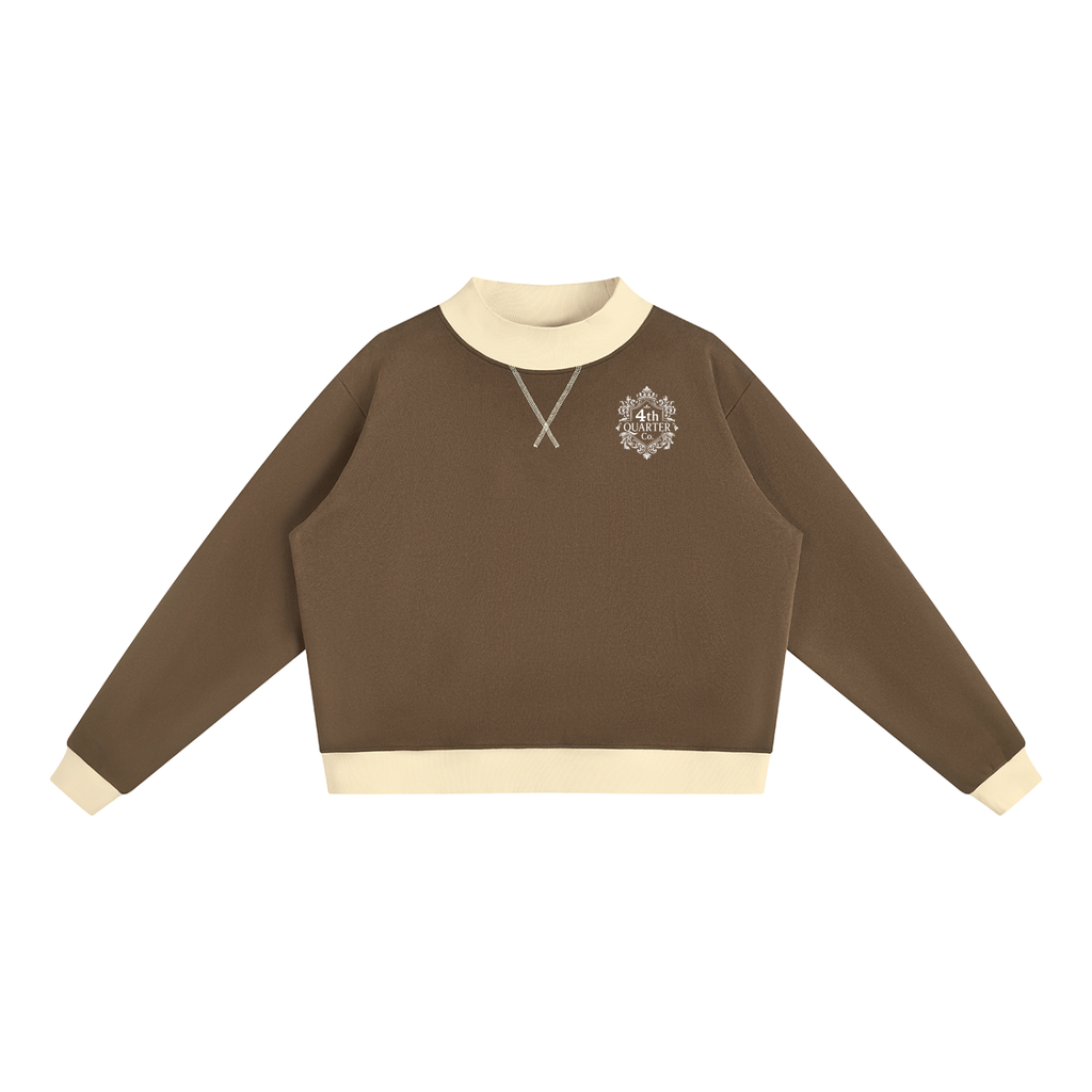 Women’s Mock Neck Crewneck Sweatshirt