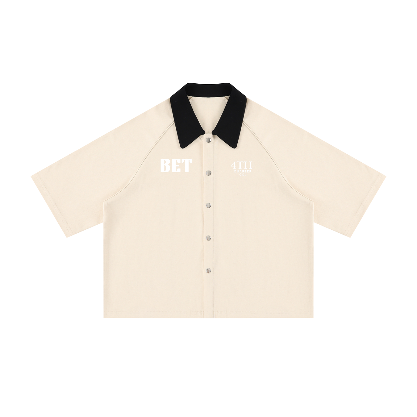 Boxy Short Sleeve Button-Up Shirt