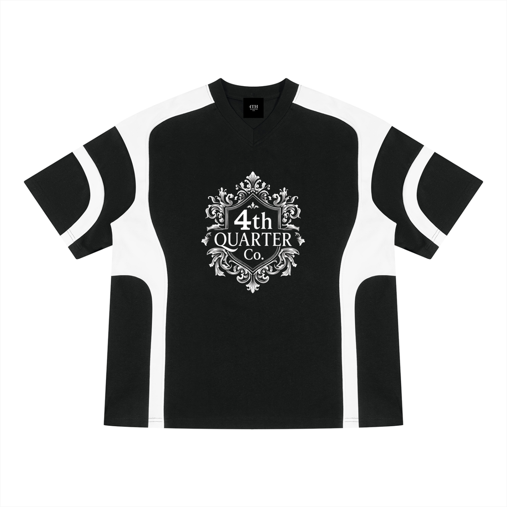 Unisex Color Block V-Neck T-Shirt